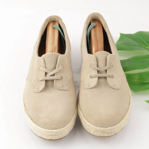 Clark's Collection Sz 8.5 Azella Jazlynn Natural Suede and Jute Sneaker - Picture 2 of 13